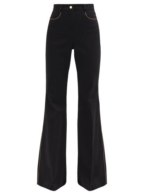 Matchesfashion.com Fendi - Flared High-rise Jeans - Womens - Black