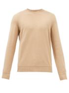 Ermenegildo Zegna - Crew-neck Cotton-blend Sweater - Mens - Beige