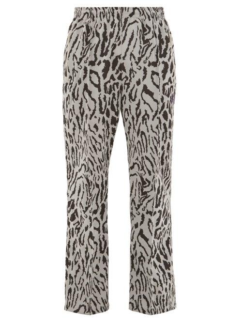 Matchesfashion.com Needles - Leopard Print Track Pants - Mens - Black White