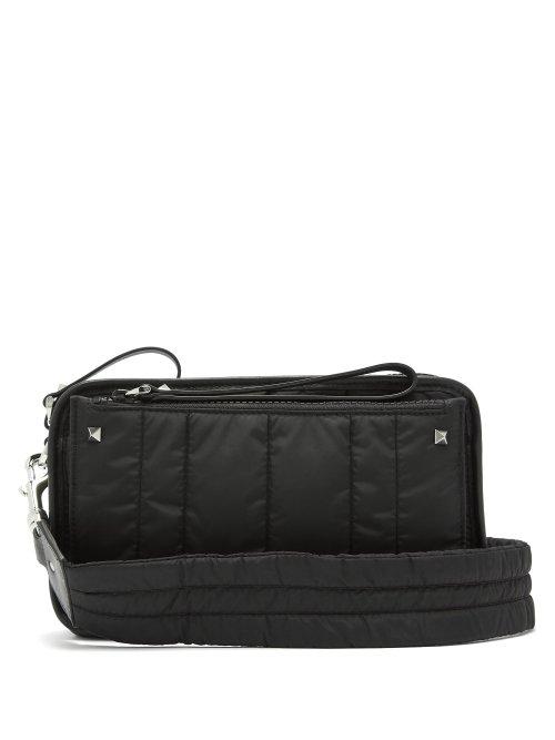 Matchesfashion.com Valentino - Rockstud Padded Cross Body Bag - Mens - Black