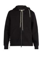 Matchesfashion.com Craig Green - Laced Hooded Zip Through Sweatshirt - Mens - Black