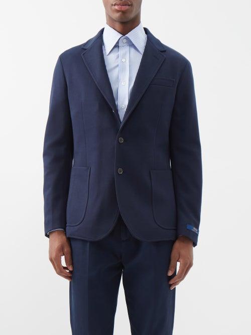 Polo Ralph Lauren - Single-breasted Jersey Suit Blazer - Mens - Navy