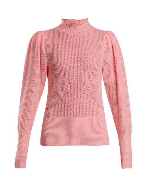 Matchesfashion.com Frame - Roll Neck Wool And Cashmere Knitted Sweater - Womens - Pink