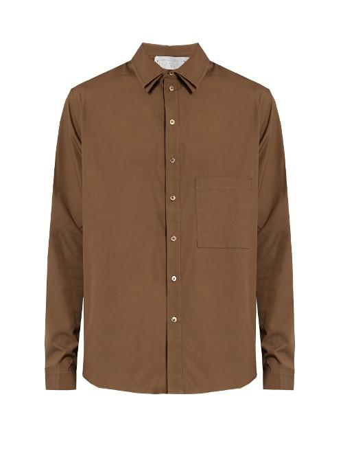 By Walid Double-collar Cotton-poplin Shirt