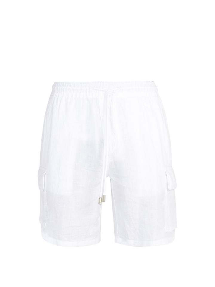 Vilebrequin Solid Cargo Linen Bermuda Shorts