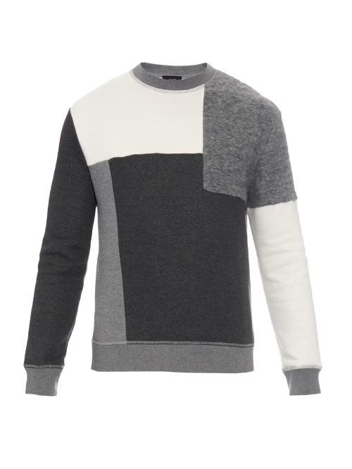 Joseph Contrast-panel Long-sleeved Sweatshirt