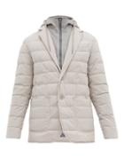 Matchesfashion.com Herno - Single Breasted Quilted Down Jacket - Mens - Beige
