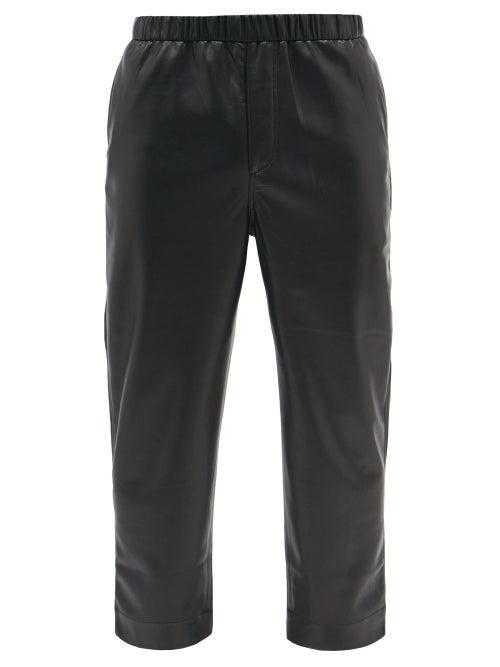 Mens Rtw Nanushka - Gabe Vegan-leather Straight-leg Trousers - Mens - Black