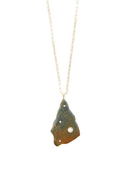 Matchesfashion.com Cvc Stones - Harvest Diamond & 18kt Gold Stone Necklace - Womens - Gold