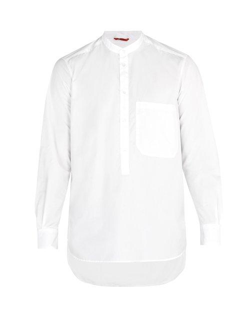 Matchesfashion.com Barena Venezia - Grandad Collar Cotton Shirt - Mens - White