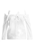 Isa Arfen Knot-detail Off-the-shoulder Stretch-cotton Top