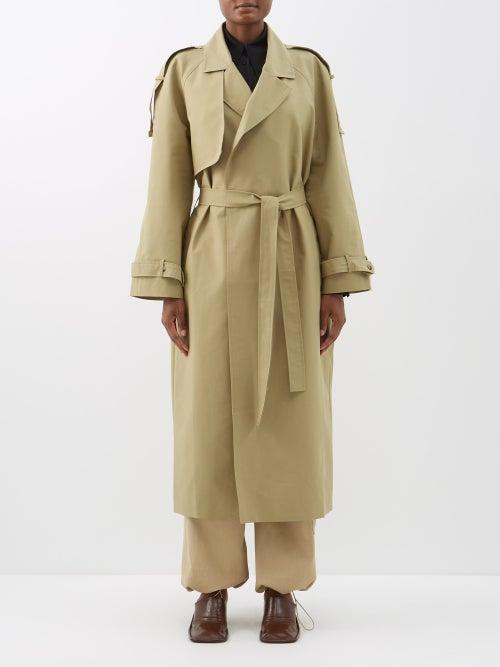 The Frankie Shop - Suzanne Cotton-canvas Trench Coat - Womens - Khaki