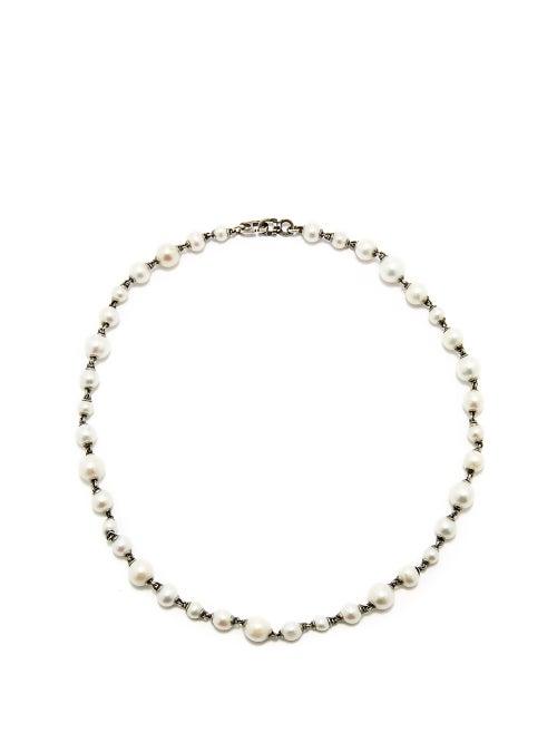 M Cohen - Panina Pearl & Sterling-silver Necklace - Mens - White