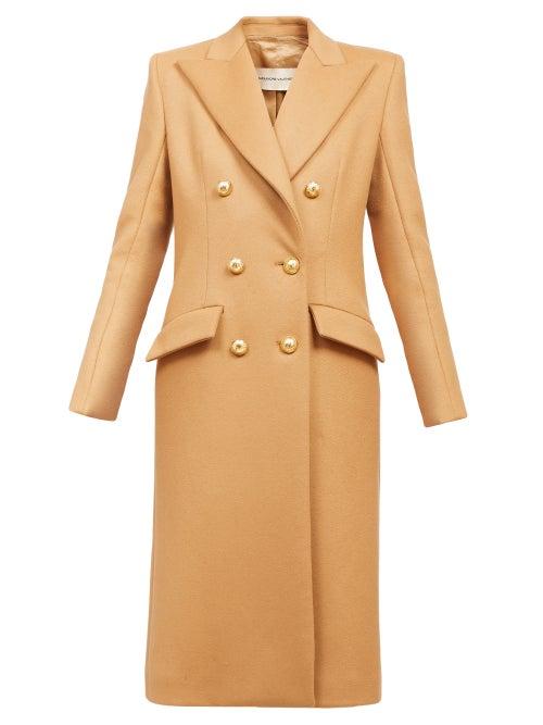 Matchesfashion.com Alexandre Vauthier - Double-breasted Longline Coat - Womens - Beige