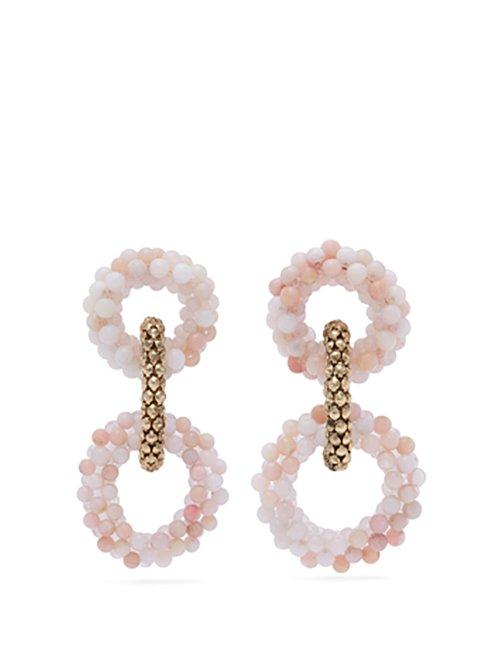 Matchesfashion.com Rosantica By Michela Panero - Carramato Beaded Drop Earrings - Womens - Pink