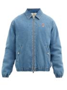 Matchesfashion.com Ami - Logo-embroidered Denim Jacket - Mens - Blue