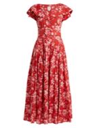 Gül Hürgel Belted Floral-print Cotton Dress