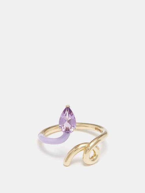Bea Bongiasca - Baby Vine Amethyst & 9kt Gold Ring - Womens - Purple Multi