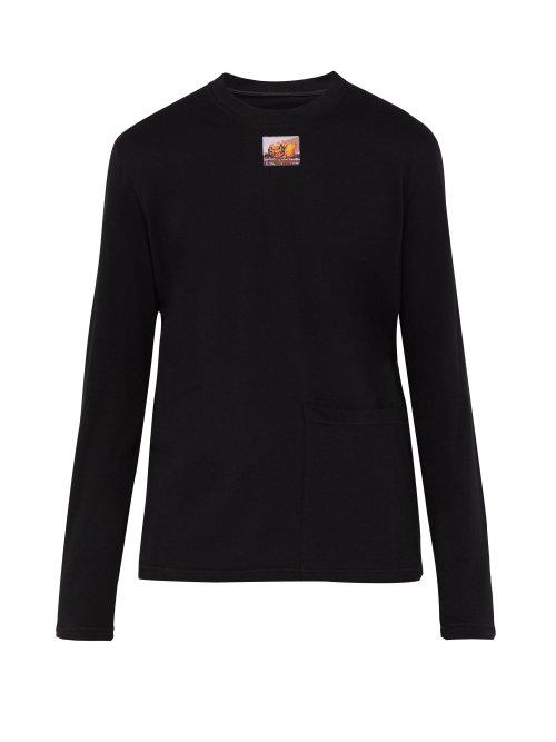 Matchesfashion.com Boramy Viguier - Logo Appliqu Cotton Top - Mens - Black