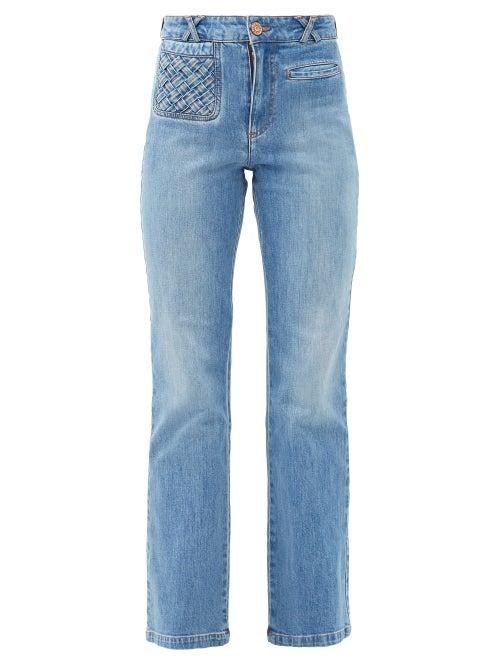 Matchesfashion.com See By Chlo - Braided-pocket Kick-flare Jeans - Womens - Denim