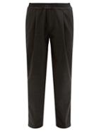 Matchesfashion.com The Gigi - Cropped Straight-leg Wool-herringbone Trousers - Mens - Dark Green