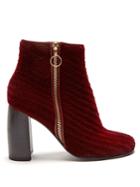 Stella Mccartney Block-heel Woven-velvet Ankle Boots