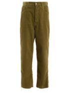 Matchesfashion.com Golden Goose Deluxe Brand - Kim High Rise Straight Leg Corduroy Jeans - Womens - Green
