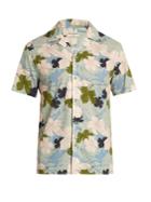 Éditions M.r Hibiscus-print Brushed-cotton Shirt