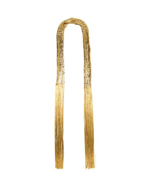 Matchesfashion.com Givenchy - Chain Fringe Scarf Necklace - Womens - Gold