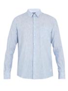 Vilebrequin Caroubis Button-cuff Linen And Cotton-blend Shirt