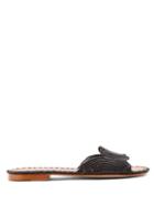 Matchesfashion.com Carrie Forbes - Naima Raffia Slides - Womens - Black