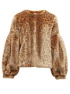 Matchesfashion.com Shrimps - Fergal Leopard Print Faux Fur Jacket - Womens - Leopard