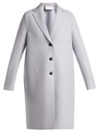 Matchesfashion.com Harris Wharf London - Single Breasted Pressed Wool Car Coat - Womens - Light Grey