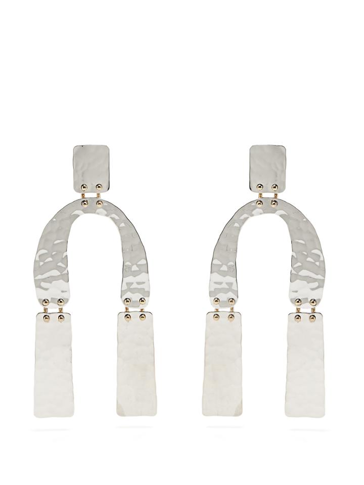 Proenza Schouler Abstract-shaped Hammered Drop Earrings