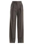 Matchesfashion.com Max Mara - Arona Trousers - Womens - Grey Stripe