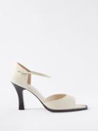 The Row - Mj Leather Heeled Sandals - Womens - White