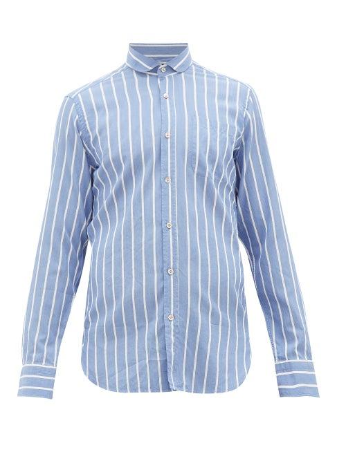 Matchesfashion.com The Gigi - Harvey Striped Cotton-blend Shirt - Mens - Blue White