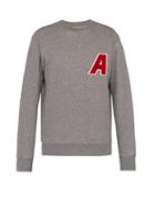 Matchesfashion.com Ami - Logo Patch Cotton Sweatshirt - Mens - Grey