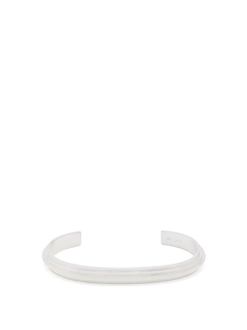 Matchesfashion.com All Blues - Pyramid Step Sterling Silver Cuff - Mens - Silver