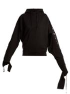 Matchesfashion.com Vetements - Hooded Tape Trimmed Sweatshirt - Womens - Black