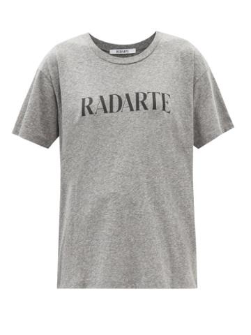 Radarte - Radarte-print Jersey T-shirt - Womens - Grey
