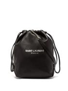 Matchesfashion.com Saint Laurent - Teddy Leather Bucket Bag - Womens - Black