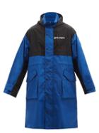 Palm Angels - Colour-block Shell Hooded Parka - Mens - Blue