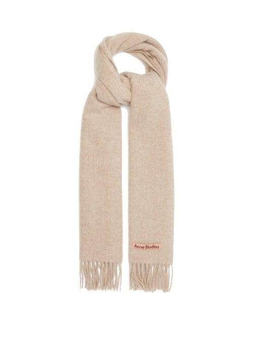 Acne Studios - Canada Narrow New Fringed Wool Scarf - Womens - Cream