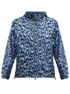 Matchesfashion.com Moncler - Alexandrite Leopard Print Technical Jacket - Womens - Blue Print