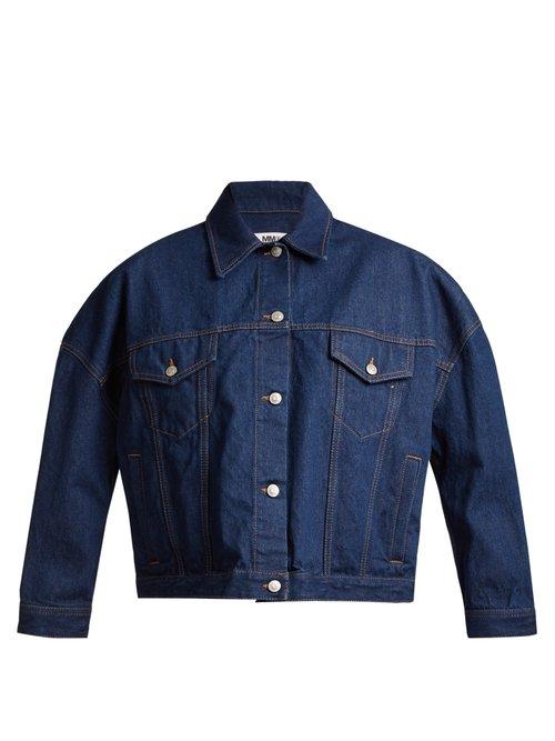 Matchesfashion.com Mm6 Maison Margiela - Oversized Cotton Denim Jacket - Womens - Indigo