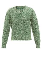 Maison Margiela - V-neck Knitted Sweater - Womens - Green