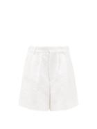 Matchesfashion.com Raey - Wide-leg Cotton-blend Boucl Skate Shorts - Womens - White