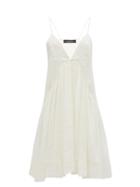 Matchesfashion.com Isabel Marant - Kitou V-neck Mini Dress - Womens - Ivory
