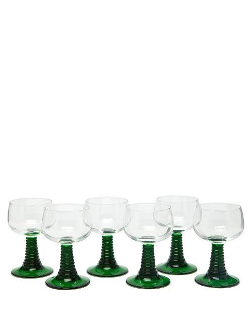 Matchesfashion.com The Wolseley Collection - Set Of Six Roemer Glasses - Clear